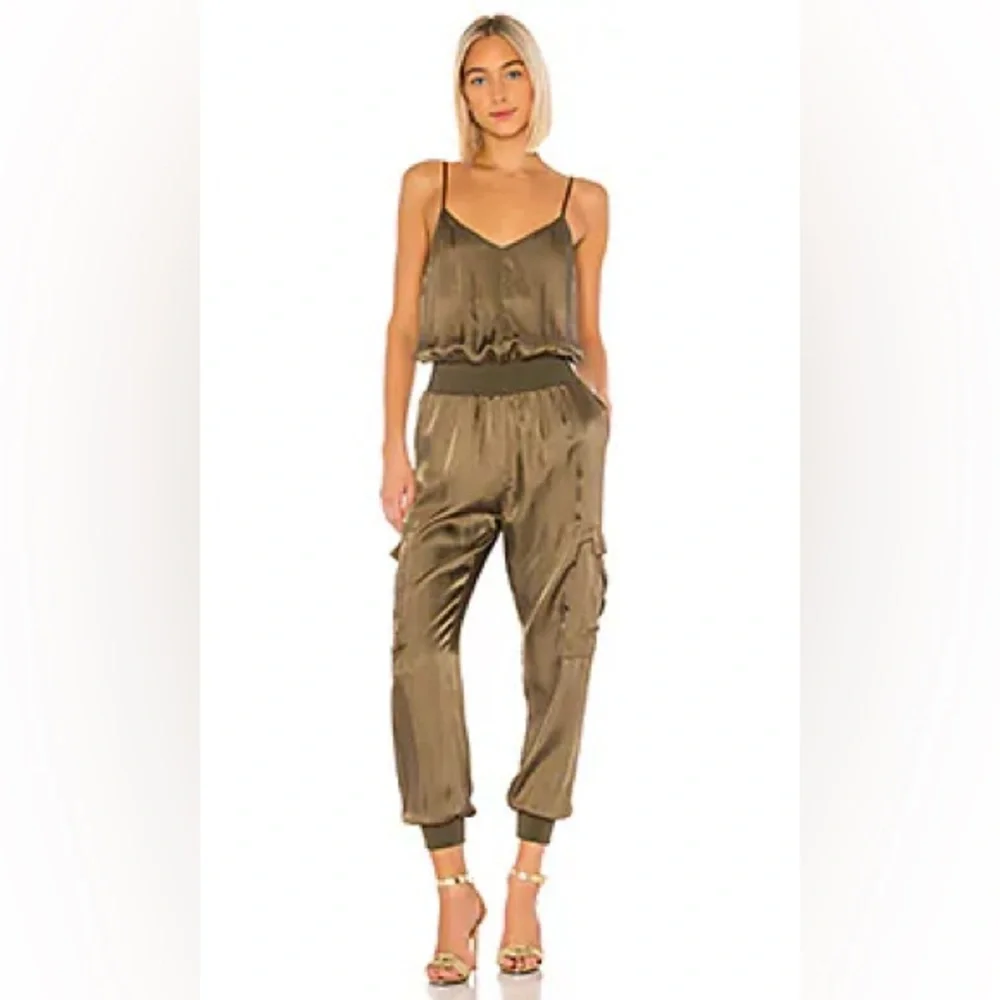 Cinq à sept Twill Amia Jumpsuit Satin‎ cinnamon size S
